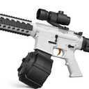 Gel Ball Blaster, M4A1 Splat Gun with Fully/Semi-Auto Safe Model, Electronic Splatter Ball Gun FPS 280+/ 100+ Foot Range,1500 Gel Ball Drum Magazine Capacity - for Outdoor Games & Toys - Ages 15+