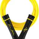 Honor Athletics - WEIGHTED 1.1lb HEAVY Jump Rope for High-Intensity and Strength Training - Adjustable 10ft PVC Rope with Ergonomic Grip, Ideal for Boxing, CrossFit, Muay Thai, MMA, and Fitness (Yellow)