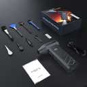 Electric Air Duster with LCD Screen & Flashlight, 180000RPM Compressed Air Duster Turbo Fan(10000mAh), High-Speed Electric Air Blower Duster with 4 Gear Wind, Jet Fan with Assist Lighting -Black