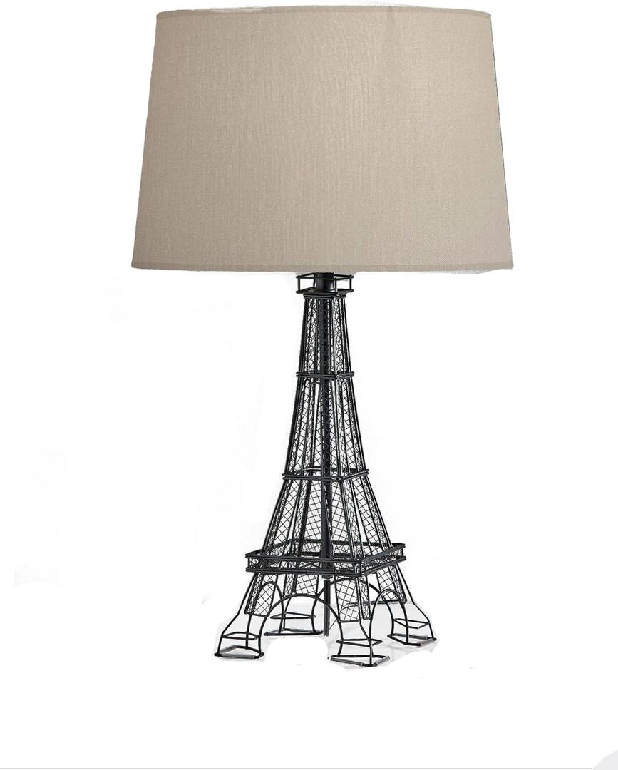 Adesso Eifel Tower Novelty Table Lamp with Fabric Shade  3-Way Adjustable Brightness, Parisian Bedside Table, Home Office Lighting or Room Dcor, 25.5 x 15 Adesso Eifel Tower Novelty Table Lamp with Fabric Shade  3-Way Adjustable Brightness, Parisian Bedside Table, Home Office Lighting or Room Dcor, 25.5 x 15