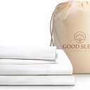 Good Sleep Bedding 100% Cotton Queen Sheet Set - 4 Piece, 800 TC 16 Inch Deep Pocket Queen Sheets, Soft & Breathable Queen Sheets, Luxury Sheet Set Queen Size with Pillow Covers - White Queen Sheets