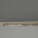 TWOPAGES 28-48" Gold Cafe Curtain Rod with Rings for Kitchen Window