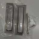 Pocket Door Pull and Edge Pull Antique Brass Set, 6-Inch Handles Hardware Latch, Recessed Finger Flush Pulls, for Closet,Sliding,Barn Door