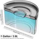 Techphardo 1Gallon No Spill Dog Water Bowl-3.8L Large Capacity, BPA-Free, Anti-Splash & Anti-Digging Design with Non-Slip Base for Messy Drinkers