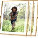 Amyhill 3 Set Gold Floating Picture Frame 12x10 Inch for Picture Sizes 8x10, 7x9, 6x8, 5x7, Vertical Tabletop Display Metal Floating Frame Classy Gift for Wedding Birthday Christmas Home Office Decor