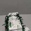 Kolldenn 50 Pack Small Green Chinoiserie Christmas Gift Bags Bulk Mini Green and White Floral Thank You Gift Bags with Handles Cards for Wedding Bridal Shower Birthday Bachelorette Party