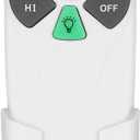Ceiling Fan Remote Control Replacement, FAN-53T Remote for Harbor Breeze Hampton Bay Allen+Roth Kichler Litex, 3 Speed, Light Dimmer, 303.9MHz, Easy to Set with Mount Holder (Remote Only)