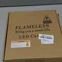 Kakoya Flameless LED Candles with Timer 5 Pc Flickering Flameless Candles for Romantic Ambiance and Home Decoration Stable Acrylic Shell,with Embedded Star StringBattery Operated CandlesGrey