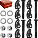 Camber Bolts Kit for Chevy Silverado 1500 2500 3500 GMC Sierra 1500 2500 3500 2WD 4WD; 4 Pcs Caster/Camber Alignment Bolt