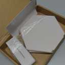 JINMURY 10 Pack Frosted Hexagon Sahpe Acrylic Blank Sign with Stand | 5.5 Inch Blank Frosted Acrylic Table Signs and Base for DIY Wedding Table Numbers, Wedding Signage, Events& Parties