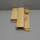 FIRADE Wall-Mounted Magazine Holder With PU Leather Strap, Wood Magazine rack, File Organizer For Entryway, Office, Living Room, Waiting Room, Kids’ room, 2 Pack (17.3" x 3.5" x 10.6 ")