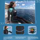 XUKER Wetsuit Women, 2mm Neoprene Long Sleeve Full Body Back Zip Wet Suit in Cold Water for Diving Surfing Snorkeling Kayaking Swimming Scuba Water Sports
(XX-Large, Blue 2mm Women)