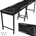 GoPong PRO 8 Foot Premium Beer Pong Table - heavy-duty (Black, 36-Inch Tall)