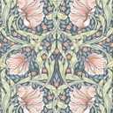 HAOKHOME Vintage Floral Wallpaper Peel and Stick Botanical Grey/Terracotta Wall Murals Home Kitchen Bedroom Decor by William Morris 17.3in x 9.8ft