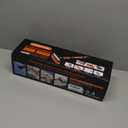 43" Ice Scraper for Car Windshield - 3-in-1 Extendable Snow Brush with 180 Pivot Head, Squeegee & Ergonomic Foam Grip for Christmas Car, SUV, Truck, Auto (Black/Orange)