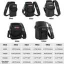 NATURE PIONEOR Water Bottle Holder with Adjustable Strap - 25/32/40oz Insulated Water Bottle Carrier Sling Sleeve with Paracord Handle & 2 Storage Pockets, Hiking, Camping, Gym (Black)