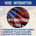 2 x 250TH Anniversary Party Flag, 3x5 Feet Outdoor Flag | with 2 Brass Grommets, for Garden Patriotic Balcony Decor