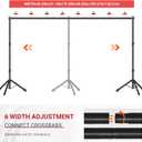 10x6.5 FT Backdrop Stand for Parties, Adjustable Photo Backdrop Stand Kit with Carrying Bag, Portable Background Stand Backdrop for Wedding, Photoshoot, and Photo Studio