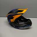 ROCKBROS Kids Full Face Helmet Kids Bike Helmets Lightweight Toddler Mountain Bike Helmet Detachable for MTB BMX Skating Cycling Scooter Safety Bicycle Helmets for Youth Child Boys Girls Ages 3-16 (Black Orange)