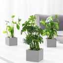 MyGift Artificial Plants Indoor, Set of 3 Small Fake Potted Plants, Faux House Plant for Home Decor