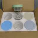 Overnight Oats Containers with Lids, 6-Pack Glass Mason Jars 16 oz with Lids Wide Mouth, Reusable Food Storage Containers for Snack, Chia Pudding, Yogurt, Meal Prep, Salad