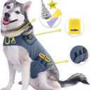 CozyVest Dog Anxiety Vest 3-in-1 Music & Aromatherapy Shirt, Relaxing Sound & Essential Oil Scent Jacket, Fireworks Thunder Separation & Thunderstorm Canine Stress Relief Coat (Gray, M [26-40 Lbs])