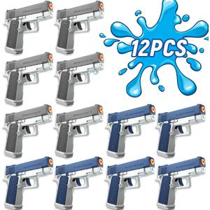 12 Pack Water Gun for Kids, Squirt Guns Bulk Small Manual Water Soaker Gun Toy, Summer Swimming Pool Beach Party Play Water Fighting Toys Gifts for Boys Girls Children (6 Blue & 6 Gray)