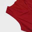 CHARTOU Women's Summer Sleeveless Mini Dress Cotton Linen V Neck Cinched A Line Slim Tank Short Dress (Medium, Red)