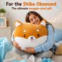 29" Jumbo Shiba Inu Plush Body Pillow - Large Dog Stuffed Animal Plushies - Machine Washable Soft Squishy Plush - Cute Kawaii Stuffed Animals for Bedroom, Dorm Room, Couch Decor (29x16 - 3.6 lbs)
