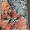 Istana Rugs 8x10 - Red & Teal Rug - Pet Friendly Area Rugs 8x10 - Non Shedding Neutral Area Rugs - Anti-Slip Backing Thick Rugs for Bedroom with Soft Microfiber