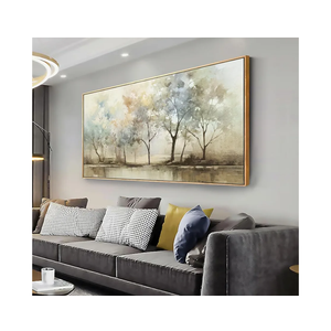 VHMING Abstract Wall Art Artwork Retro Trees Pictures Decor Canvas Painting Framed Ready to Hang Living Room Bedroom and Office Wall Decor 30x60 Inch