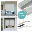 Changshade Blackout Roller Shades for Window, Cordless Blackout Blinds with Cassette Valance, Room Darkening Roller Blinds,Easy to Install for Bedroom, Living Room, Office, JZROL35GY72Y, Gray