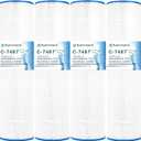 Savener® C-7487 Pool Filter Cartridge, Replaces PA100N, PA100N-4, Unicel C-7487, Filbur FC-1270, Hayward CX870RE, C4020, 17-175-1037, SD-00551, HF7487-04, Zhenx C-7487, 100 Sq. Ft, 4 Pack