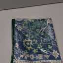 Gohdiwh Blue White Boho Pillow Covers 18x18 Set of 2, Carpet Design Decorative Boho Throw Pillows Linen Farmhouse Bohemian Cushion Pillow Covers for Sofa Couch Outdoor Decor