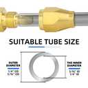 ChillWaves Brass Pneumatics Reusable Replacement FittingHose-End Repair Fitting 1/4" ID Hose1/4" Barbx 1/4" NPT Rigid(10-PACK)