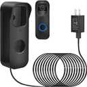 2in1 Power Cable with Adapter & Adhesive Doorbell Mount Compatible with Blink Video Doorbell 1st-2023 Release, Doorbell Transformer with 16.4ft Charging Cord for Blink Video Doorbell Camera, No Drill