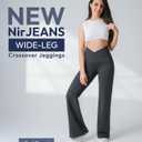 Nirlon Women's Wide Leg Crossover Jeggings, Size 14