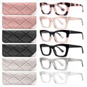 CCVOO 1.75 Oprah Style Reading Glasses for Women, Stylish Eyeglasses, Blue Light Readers for Women, Cheaters, (A1 Mix)