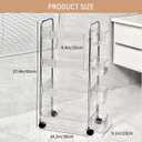 4 Tier Rolling Cart with Hanging Basket, Acrylic Storage Carts with Lockable Wheels, Utility Carts Storage Organizer Serving Cart for Office, Living Room, Kitchen, Bathroom