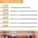 1.3 Inch Diameter Closet Rods for Hanging Clothes 17-100 Inch Adjustable, Metal Heavy Duty Closet Pole, Silver Closet Bar for Hanging Clothes, Suitable for Closet, Wardrobes, Bathroom, Windows