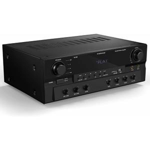Starfavor Bluetooth Stereo Receiver w Phono Inputs, 2.1 Channel 500W Peak Power Home Audio receivers amplifiers for Speakers w Subout,RCA in,USB,SD,FM,2 MIC in Echo and Headphone Jack KA-500