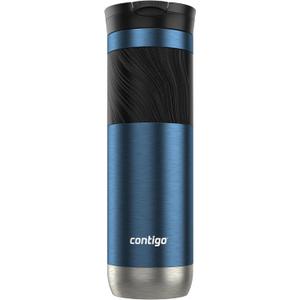 Contigo Byron 2.0 Stainless Steel Travel Mug with SNAPSEAL Lid and Grip 24 oz Blueberry (24oz (Pack of 1))
