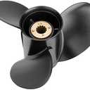 Upgrade OEM 13 Spline Tooth Aluminum Outboard Boat Propeller for Mercury Motos 30/35/40/45/50/55/60/70HP, Rh (10 1/2x13)