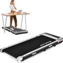 Elseluck Walking Pad Under Desk Treadmill for Home Office With Remote Control, LED Display (Silver)