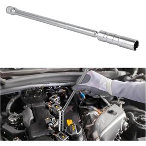 14mm Spark Plug Socket, 9/16" Magnetic Spark Plug Socket, 3/8" Drive x 12" Extended 360 Degree Swivel Thin Wall Spark Plug Removal Tool, 12 Point Spark Plug Removal Wrench