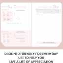 Gratitude Journal for Women 90 Days Daily Abundance Planner, Navy Blue | Simple format: what you're grateful for, wins, and daily reflection