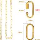 Chandelier Chain 6/10/15 Feet SANGLE SOPFFY Light Fixture Chain for Chandelier or Swag Light Fixtures (Gold, 10FT)