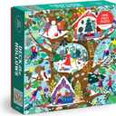 Galison Deck The Hollows Puzzle – 1000 Piece Holiday Puzzle with Illustrated Tree Scenes, 20 inches by 27 inches