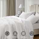 Degrees of Comfort Waffle Weave Duvet Cover Queen Size - 3 Pieces Soft Breathable Bedding Set for All Season (No Comforter Included), White, Full/Queen
