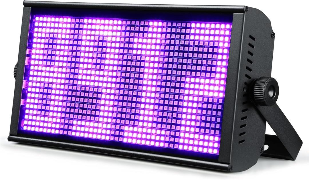 BETOPPER LF105 LED Stage Strobe Light,200W Matrix RGB DJ Strobe Light Bar with DMX512, 8/9/15CH, Sound Activated, Wash Uplight Dual-Zone Effects for DJ, Club, Party & Wedding